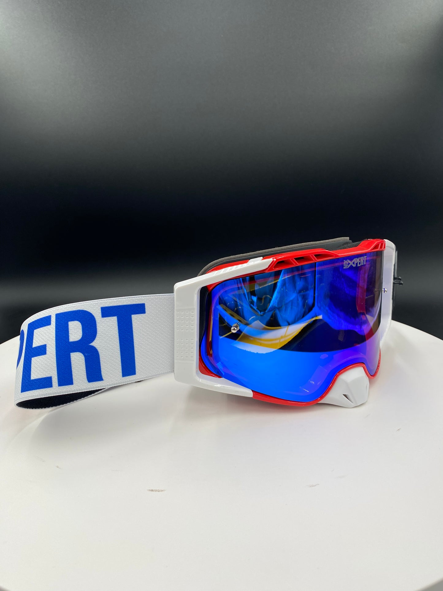 (C) ELITE GOGGLES RED/WHITE/BLUE ( Red Frame )