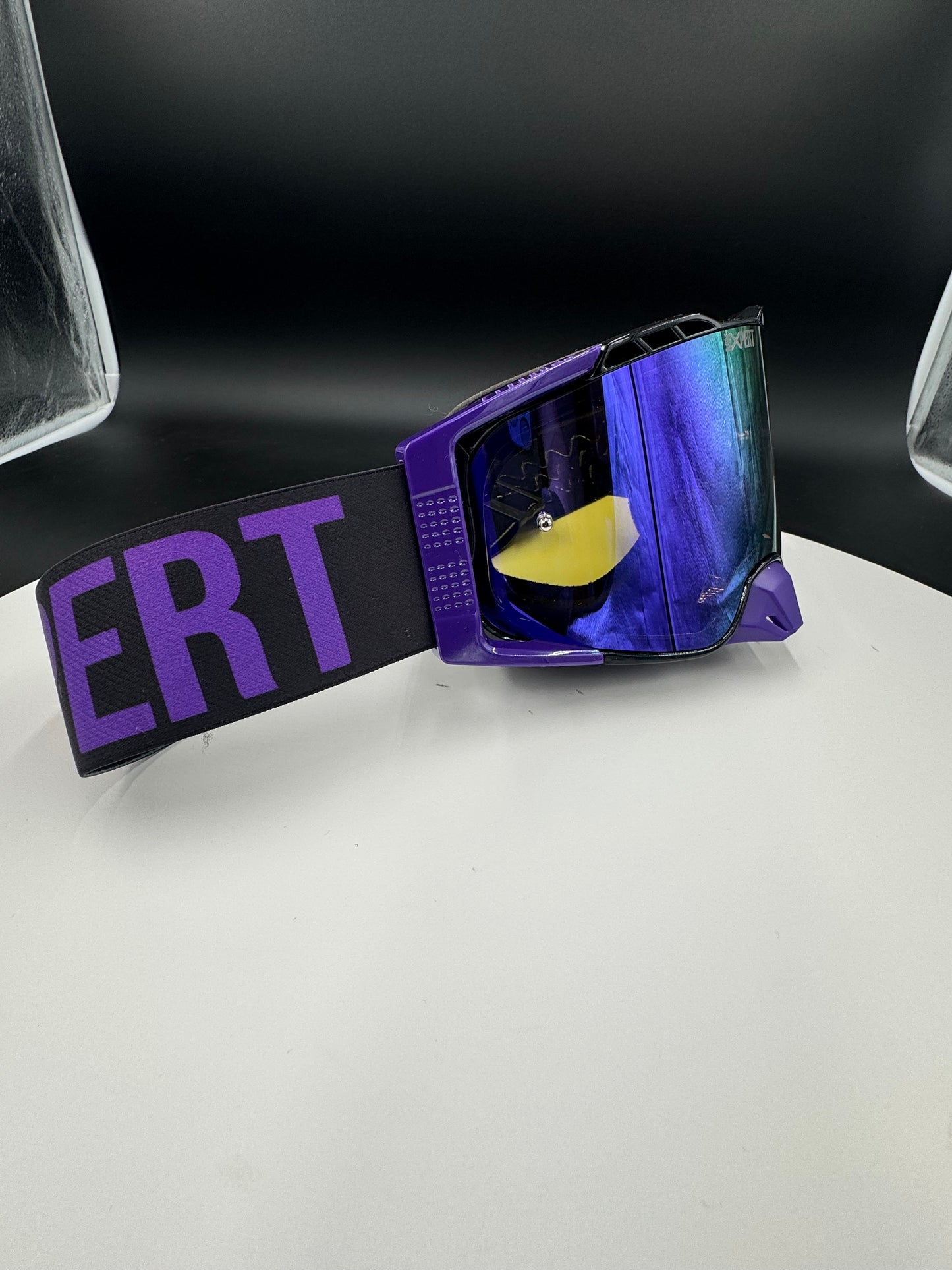 (C) ELITE Goggles           Black Frame - Purple Outriggers and Purple Nose Guard ￼
