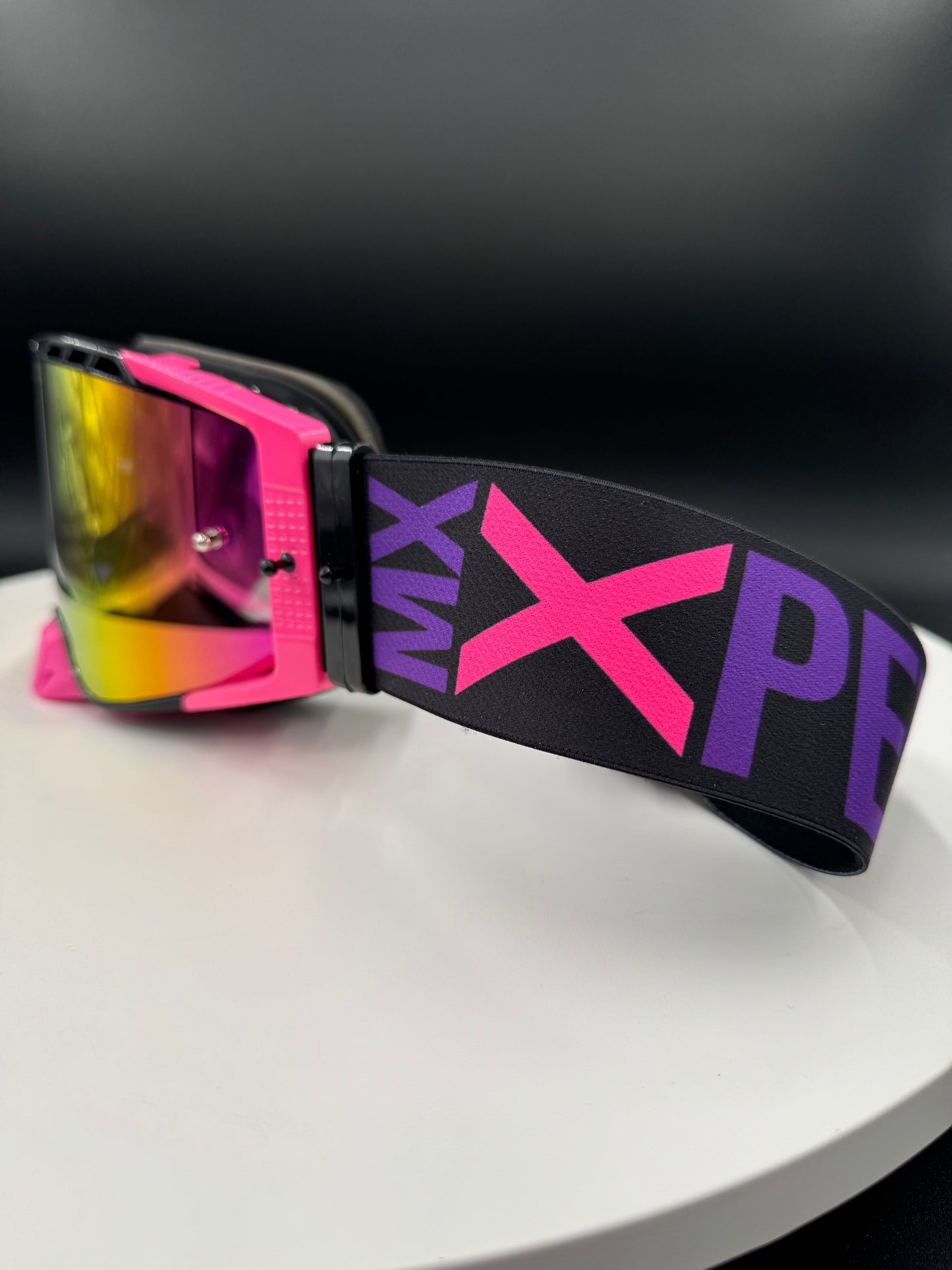 (C) Elite Goggles  Black Frame - Pink Outriggers - Pink Nose Guard /Black Frame. Pink Lens