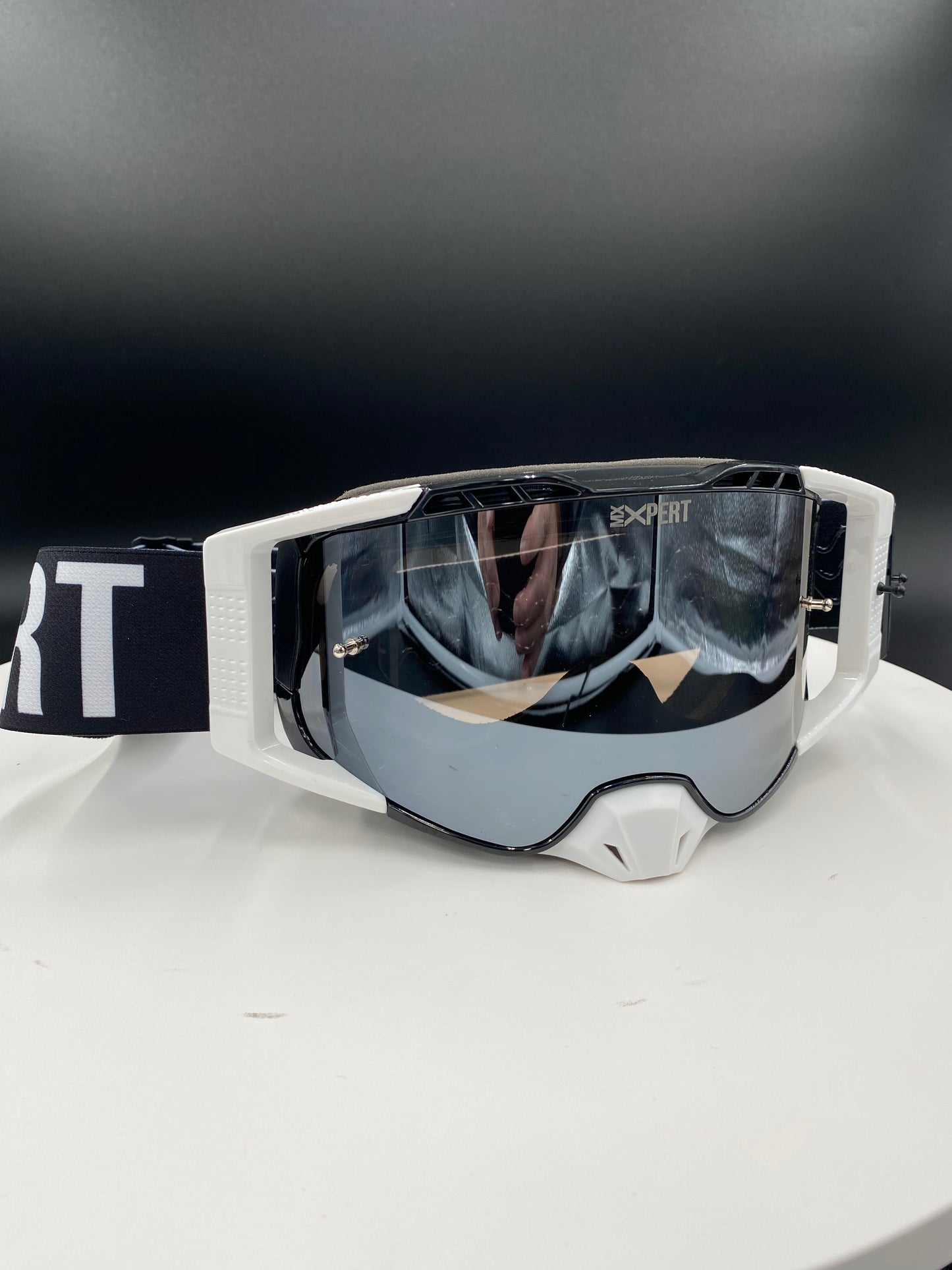 (C) Elite Goggles  Black/Silver Lens