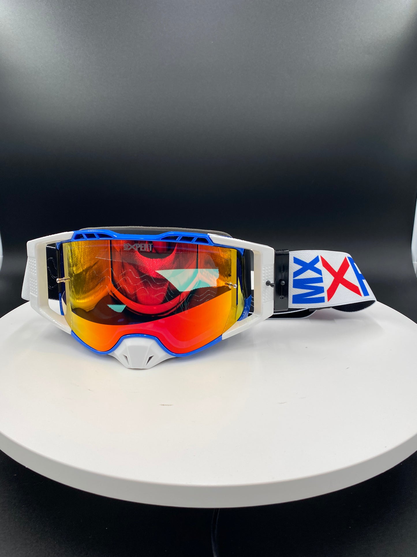 (C) ELITE Goggles Blue/White/Red ( Blue Frame )