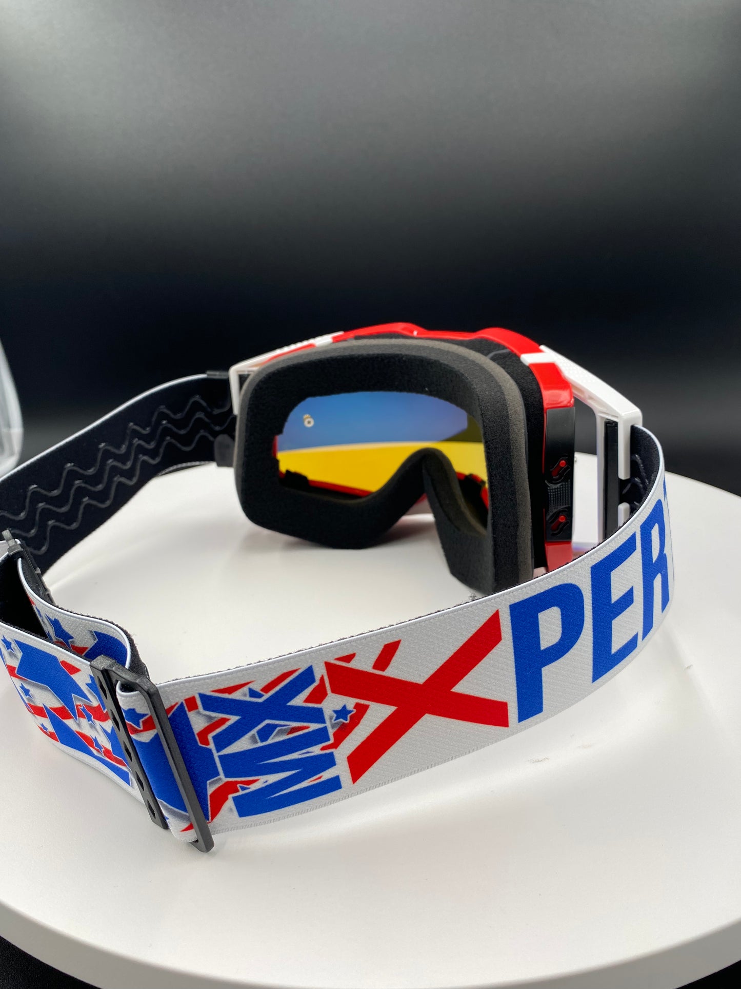 (C) ELITE GOGGLES         RED/WHITE/BLUE   ( Red Frame )